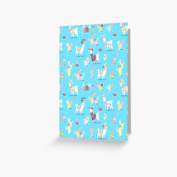 Alpaca Pattern Greeting Card