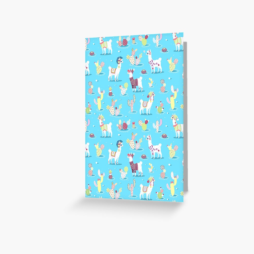 Alpaca Pattern Greeting Card
