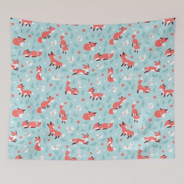Item preview, Fox and Bunny Pattern designed and sold by freeminds.