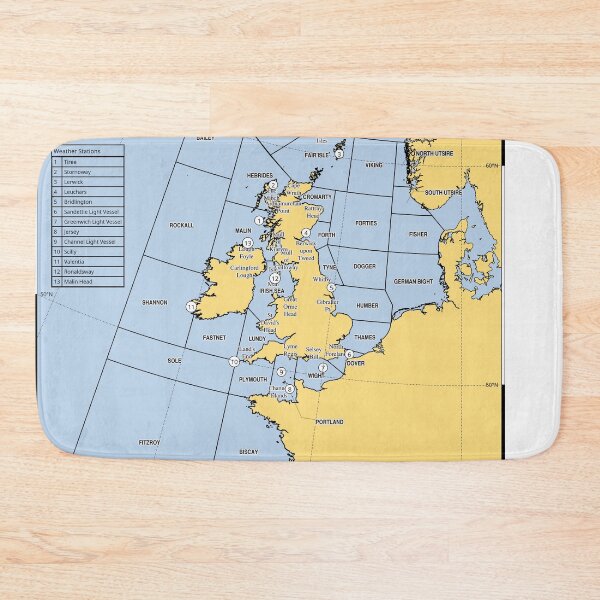 Item preview, UK Shipping Forecast Map designed and sold by ianturton.