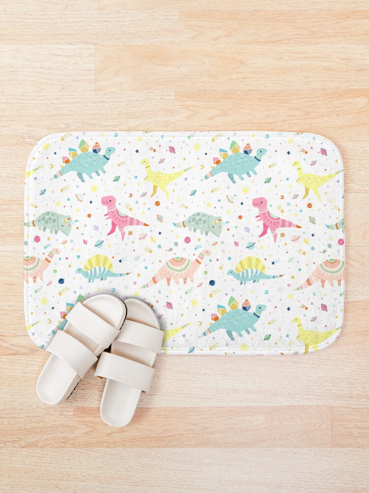 Alternate view of Dinosaur Pattern Bath Mat