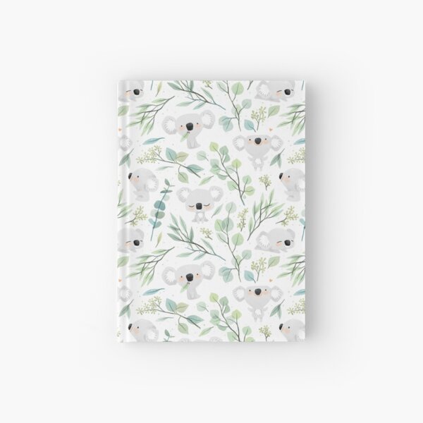 Koala and Eucalyptus Pattern Hardcover Journal