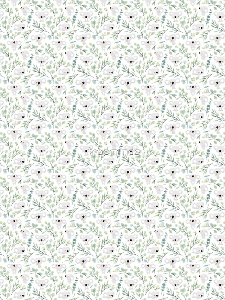 Koala and Eucalyptus Pattern by freeminds