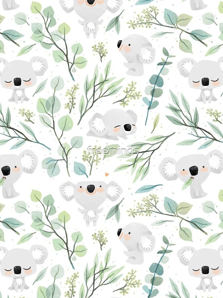 Koala and Eucalyptus Pattern by freeminds