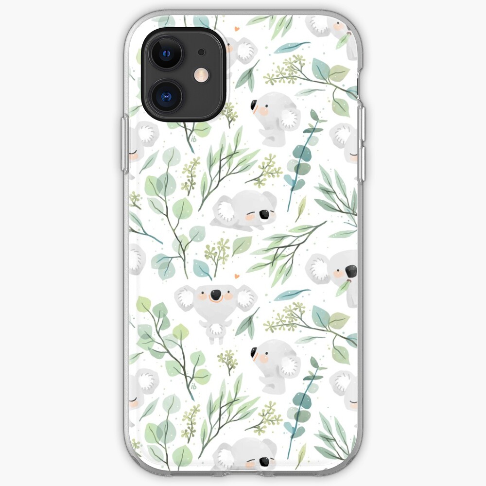 Koala and Eucalyptus Pattern iPhone Case & Cover