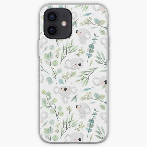 Koala- und Eukalyptusmuster iPhone Flexible Hülle
