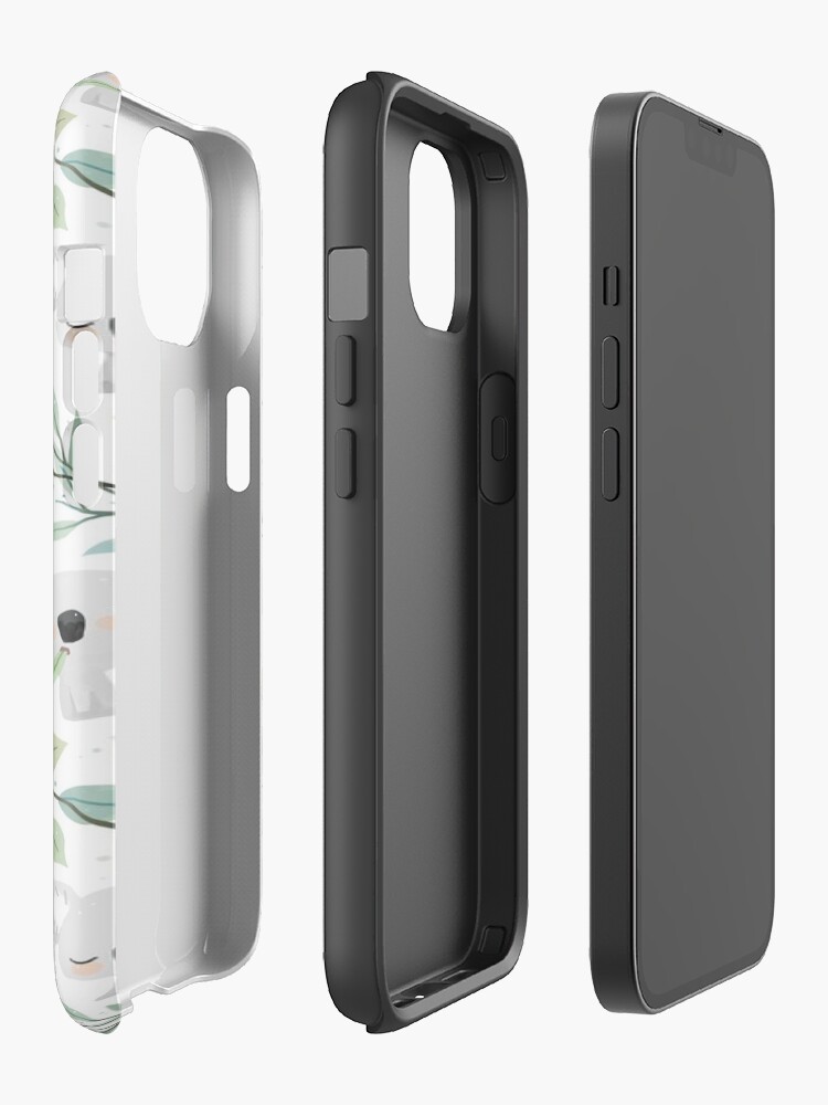 Alternate view of Koala and Eucalyptus Pattern iPhone Case