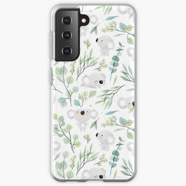 Koala and Eucalyptus Pattern Samsung Galaxy Soft Case