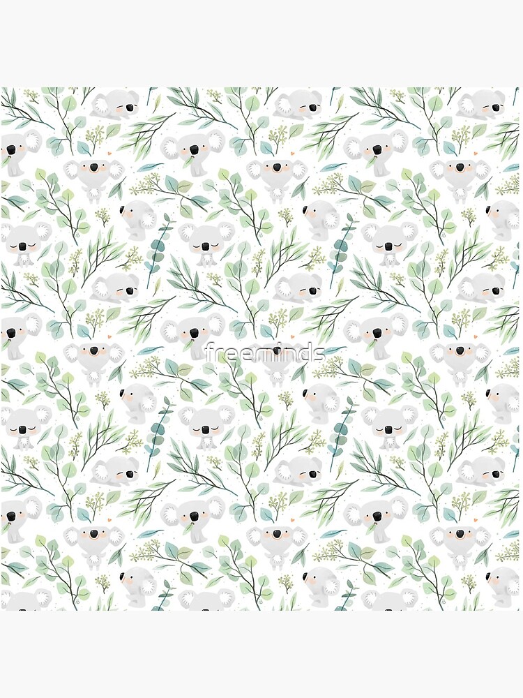 Koala and Eucalyptus Pattern by freeminds