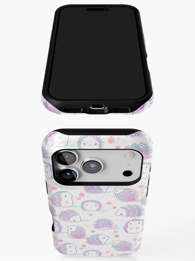 Thumbnail 3 of 4, iPhone Case, Spring Hedgehog Pattern designed and sold by freeminds.