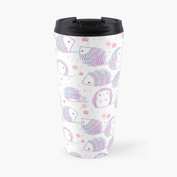 Spring Hedgehog Pattern Travel Mug