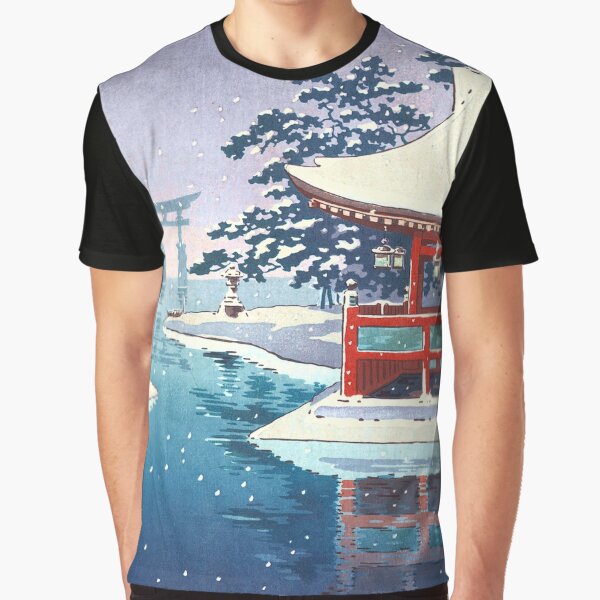 Snowy Miyajima by Tsuchiya Koitsu Graphic T-Shirt