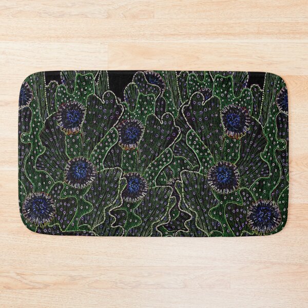 Item preview, Blooming Cactus, Abstract Botanical Floral Art Black Neon designed and sold by Julia Khoroshikh.