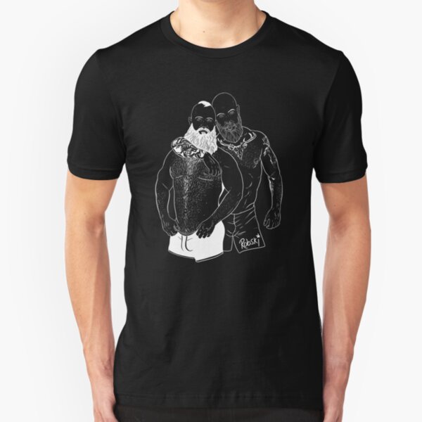 Andy & Roman - White lines Slim Fit T-Shirt