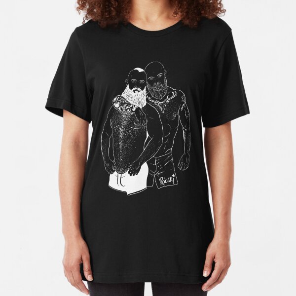 Andy & Roman - White lines Slim Fit T-Shirt