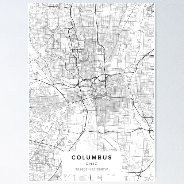 Item preview, Columbus Ohio Map designed and sold by Kara515.