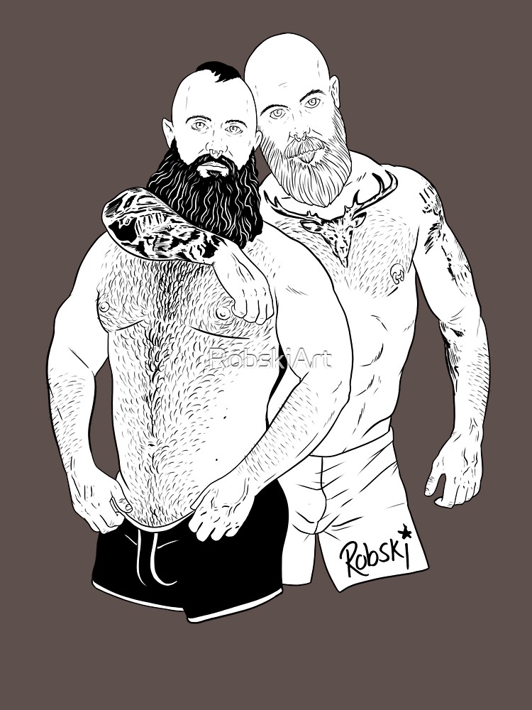 Andy & Roman - Black & White by RobskiArt