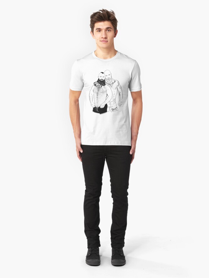 Alternate view of Andy & Roman - Black lines Slim Fit T-Shirt