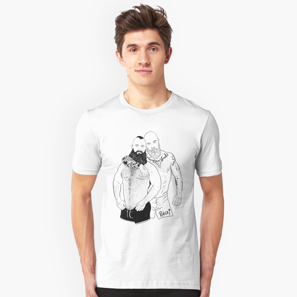 Andy & Roman - Black lines Slim Fit T-Shirt