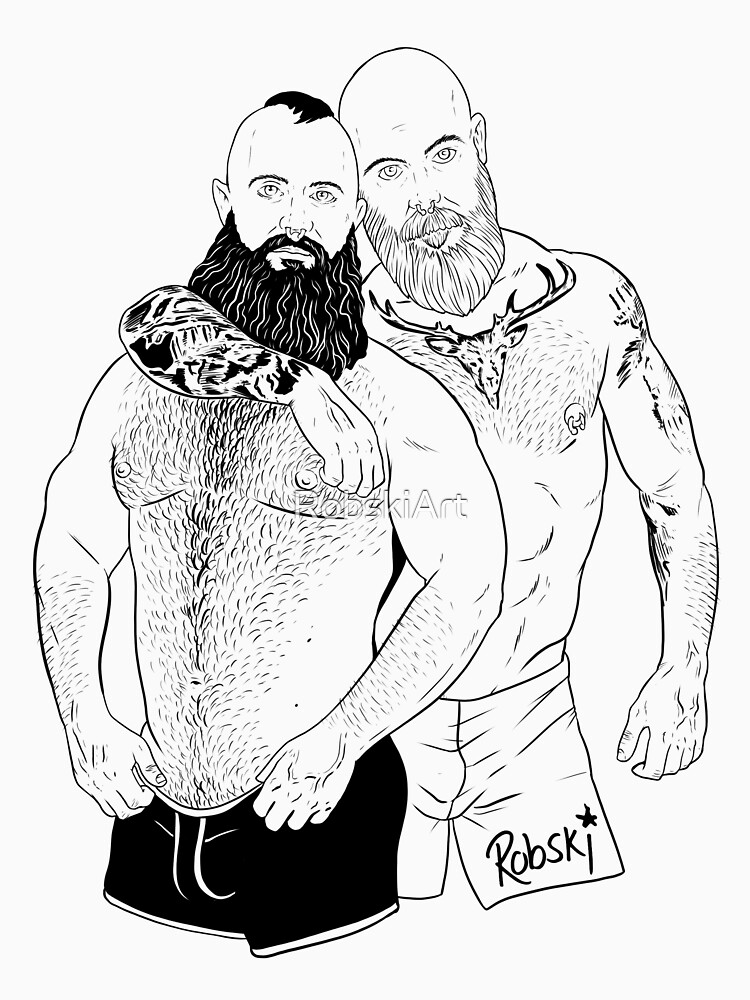 Andy & Roman - Black lines by RobskiArt
