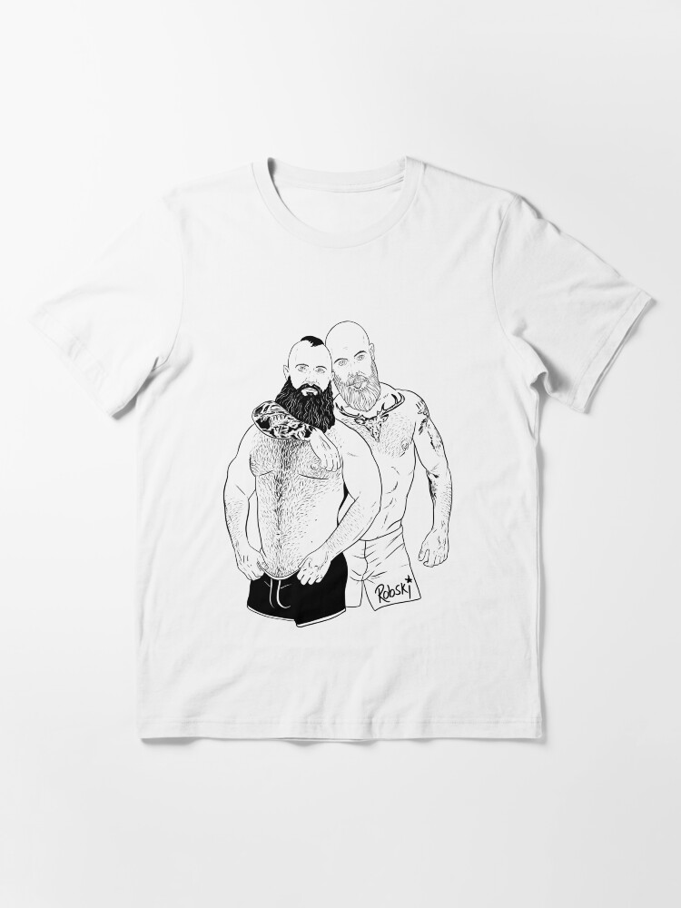 Alternate view of Andy & Roman - Black lines Essential T-Shirt