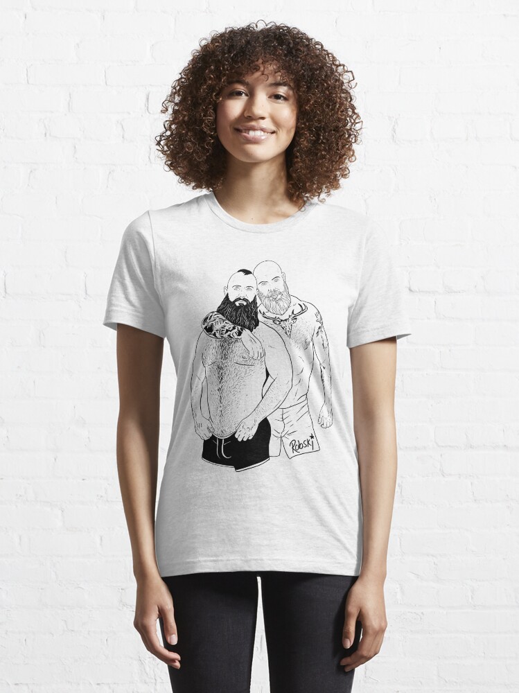 Alternate view of Andy & Roman - Black lines Essential T-Shirt