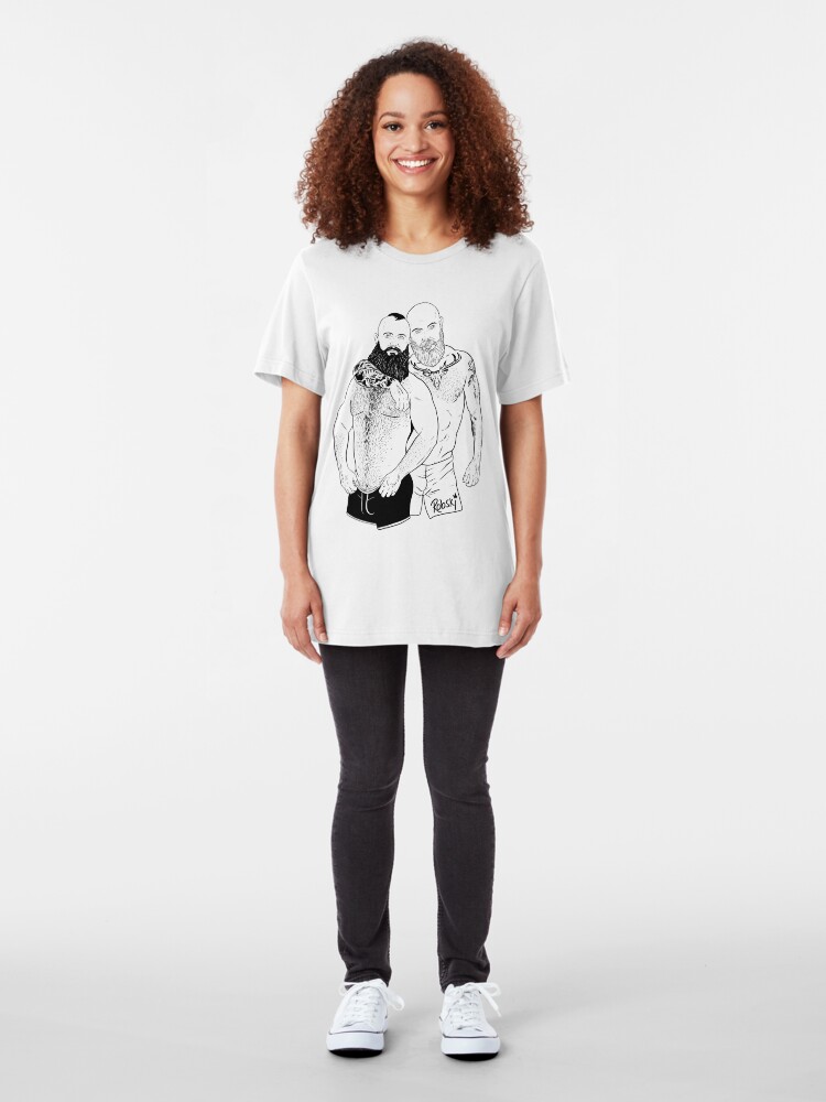 Alternate view of Andy & Roman - Black lines Slim Fit T-Shirt
