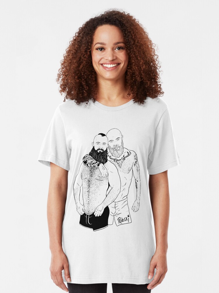 Alternate view of Andy & Roman - Black lines Slim Fit T-Shirt