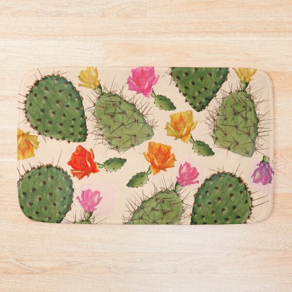 Item preview, FLOWERING CACTUS WITH YELLOW RED PINK FUCHSIA FLOWERS   designed and sold by BulganLumini.