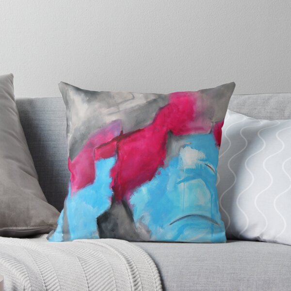 Item preview, Pink and blue abstract  designed and sold by Sukhpal Grewal Ethnic Art.