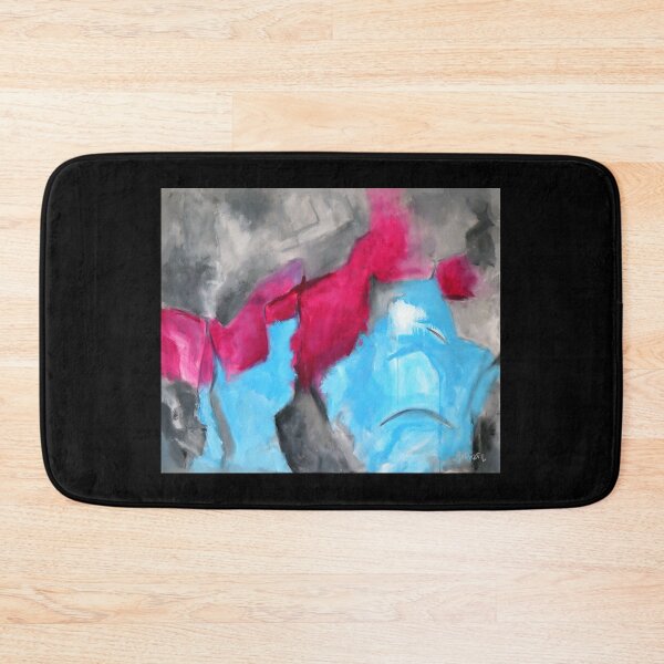 Item preview, Pink and blue abstract  designed and sold by Sukhpal Grewal Ethnic Art.