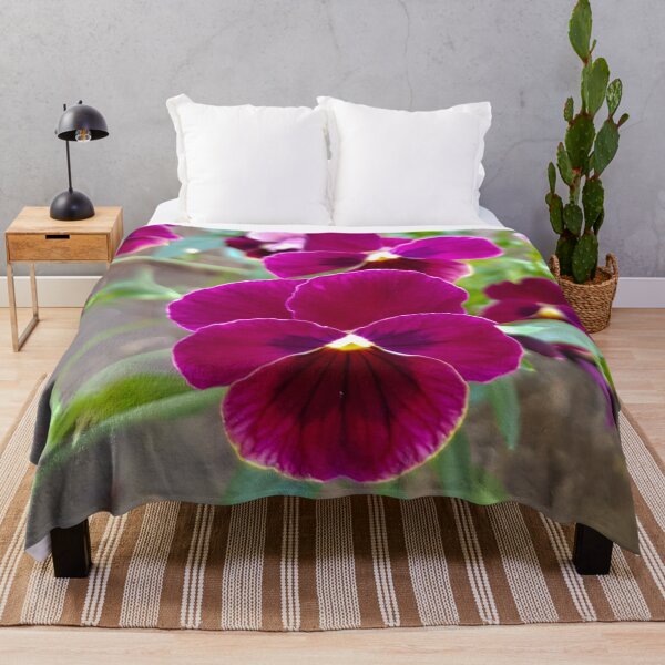 Item preview, Dark Pink Pansy Garden designed and sold by ellenhenry.