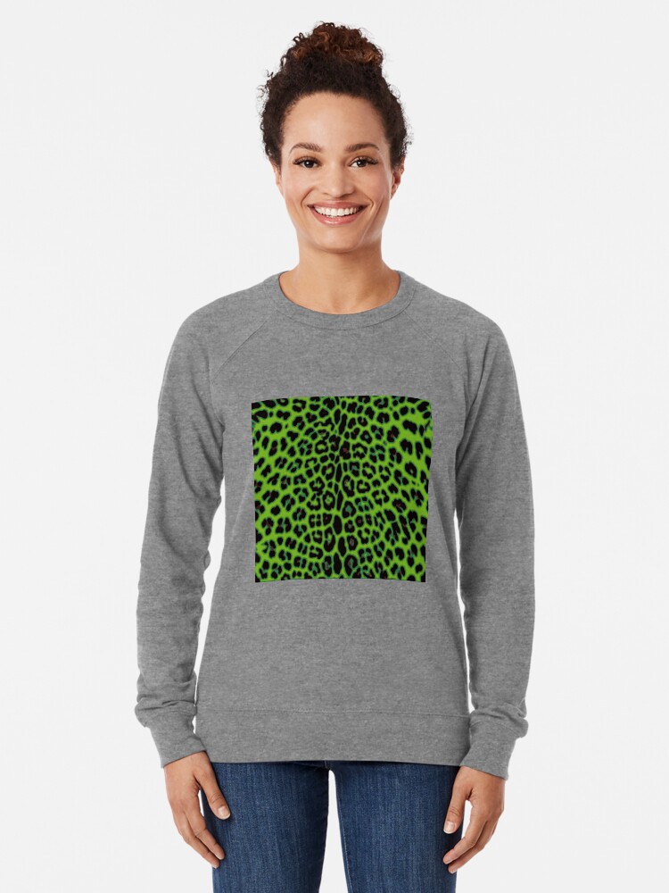Alternate view of Green Leopard Lightweight Sweatshirt