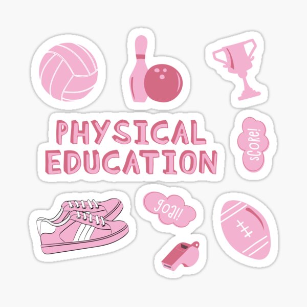 "Pink Physical Education School Subject Sticker Pack" Sticker by The