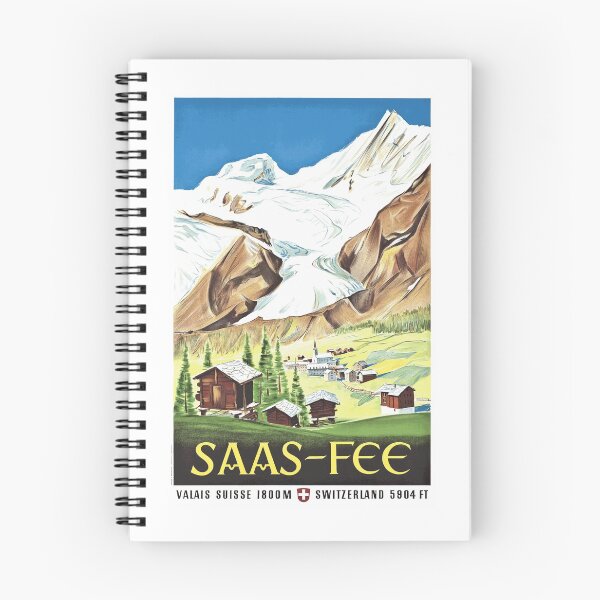 Item preview, Saas-Fee, Switzerland - Vintage Travel Poster Design designed and sold by Chunga.