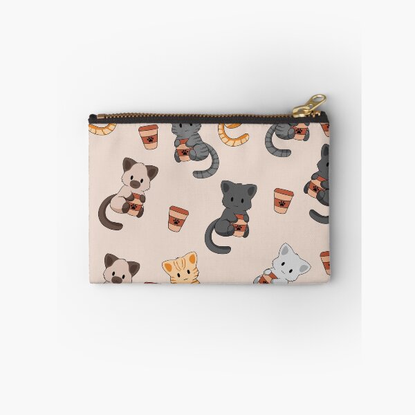 Item preview, Cats and Coffee Pattern Brown designed and sold by BiscuitSnack.