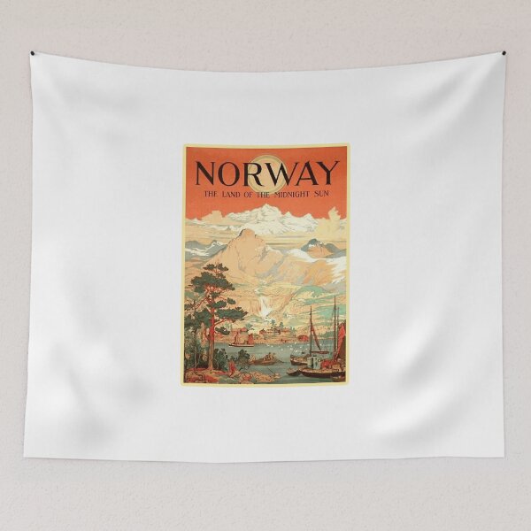 Item preview, Norway, the Land of the Midnight Sun - Vintage Travel Poster Design designed and sold by Chunga.