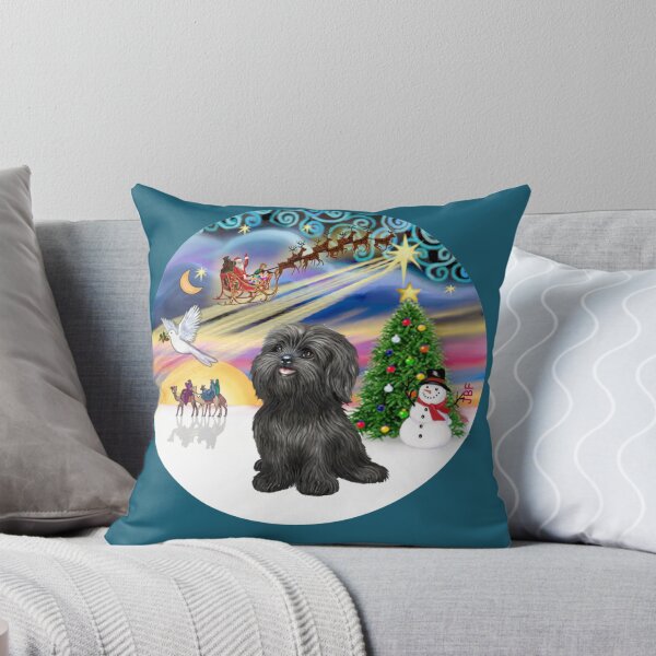 Item preview, Christmas Magic with a Shih Tzu (black) designed and sold by JeanBFitzgerald.