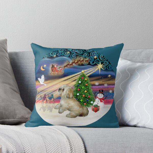 Item preview, Christmas Magic with a Lhasa Apso (cream and brown) designed and sold by JeanBFitzgerald.
