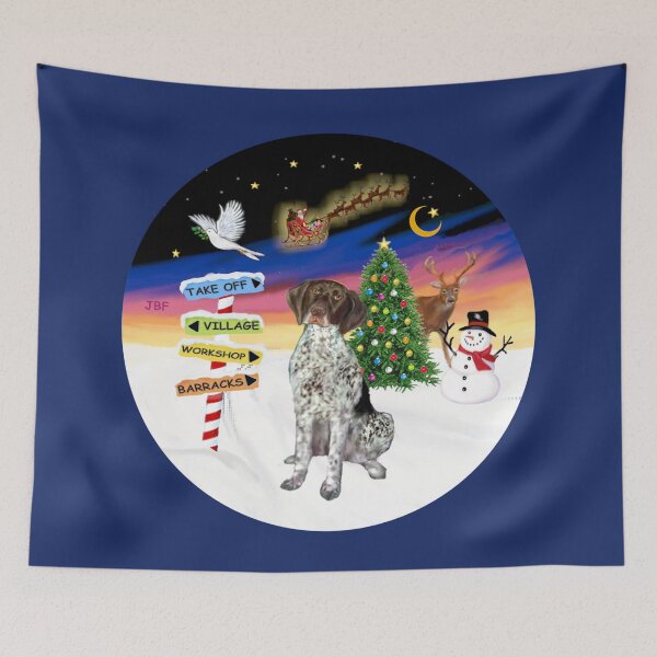 Item preview, Christmas Signs with a German Short Haired Pointer designed and sold by JeanBFitzgerald.