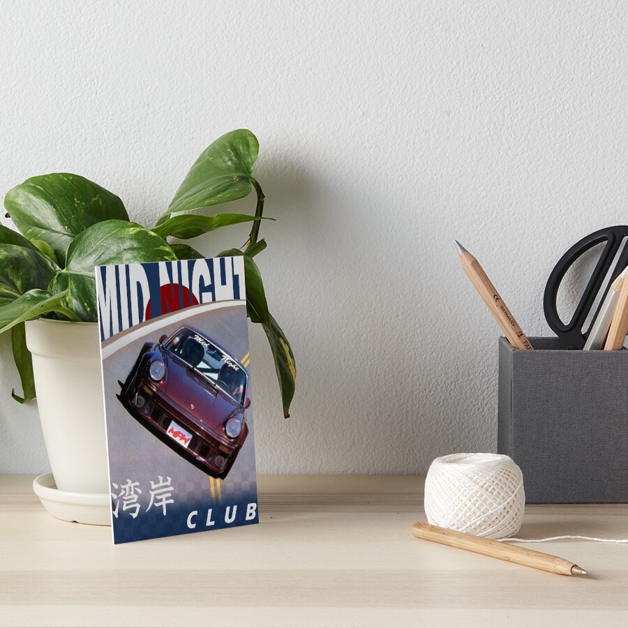 Mid Night Club Japan - Porsche 911 Art Board Print