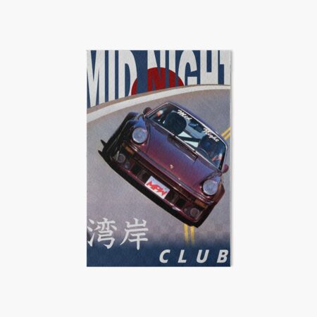 Mid Night Club Japan - Porsche 911 Art Board Print