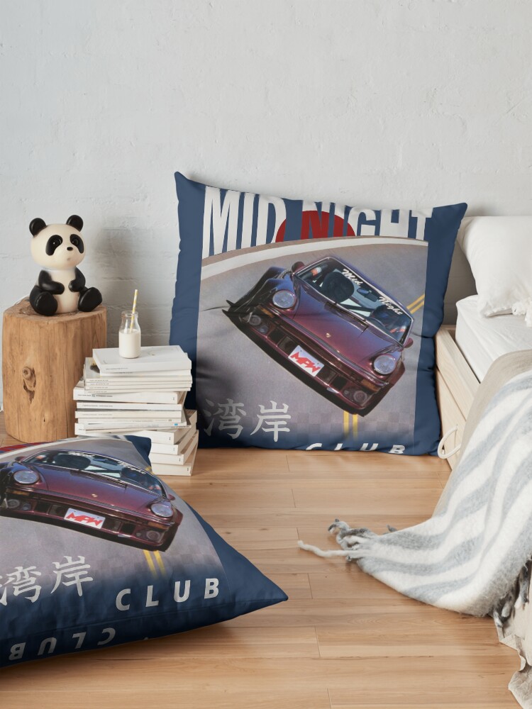Alternate view of Mid Night Club Japan - Porsche 911 Floor Pillow