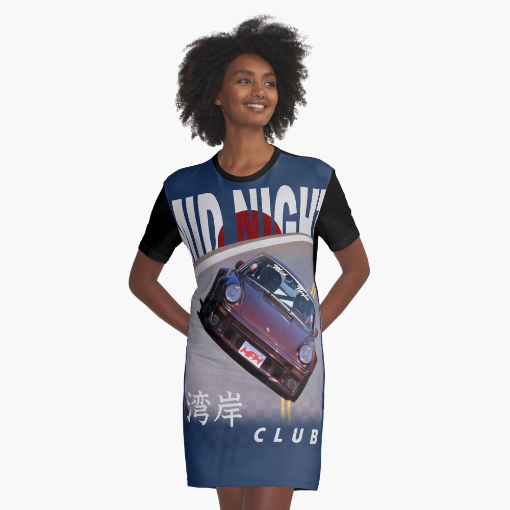 Mid Night Club Japan - Porsche 911 Graphic T-Shirt Dress