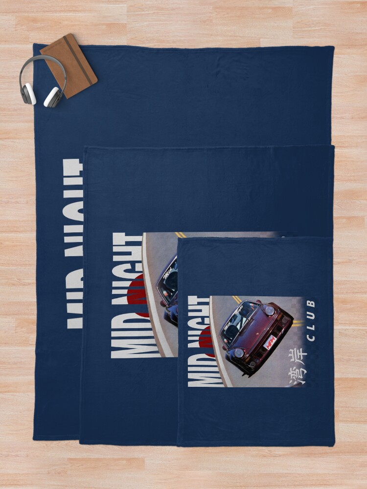 Alternate view of Mid Night Club Japan - Porsche 911 Throw Blanket