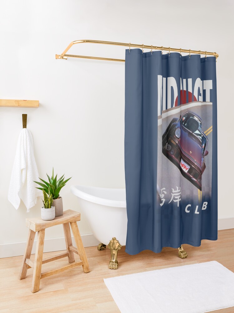 Alternate view of Mid Night Club Japan - Porsche 911 Shower Curtain