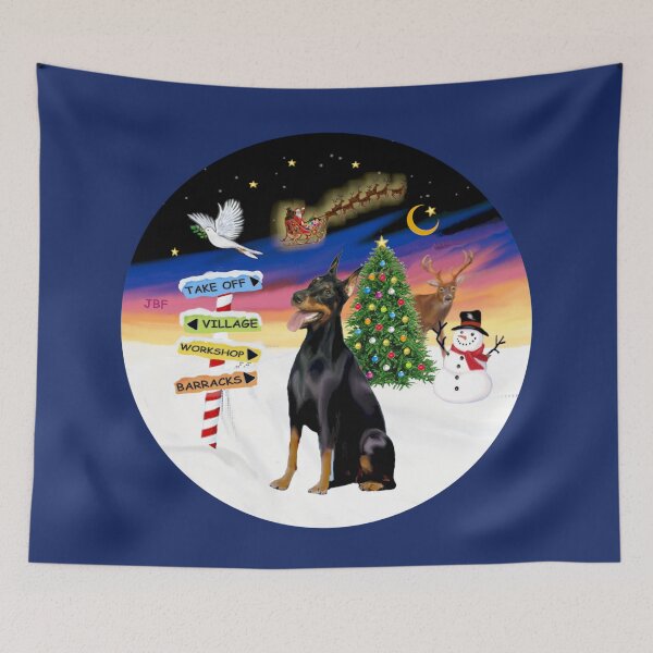 Item preview, Christmas Signs with a Doberman Pinscher designed and sold by JeanBFitzgerald.