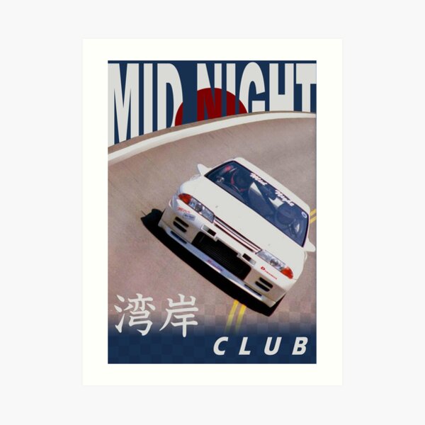 Mid Night Club Japan - Nissan R32 Art Print