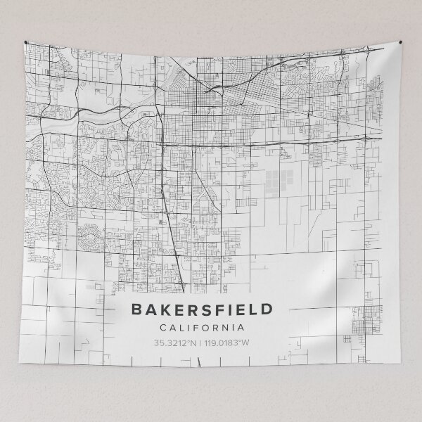 Item preview, Bakersfield CA Map designed and sold by Kara515.