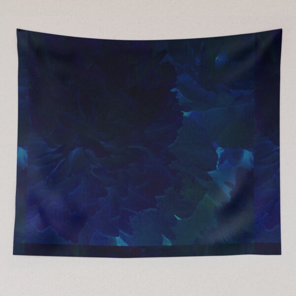 Item preview, Peonies 3 in Indigo & Deep Sapphire Blues designed and sold by M-SWM.